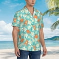 thumbnail image 5 of Balery Cute Sloth on Floral Tree Print Men's Hawaiian Shirts Short Sleeve Beach Shirt Relaxed Fit Vacation Button Down Shirts-XX-Large, 5 of 9
