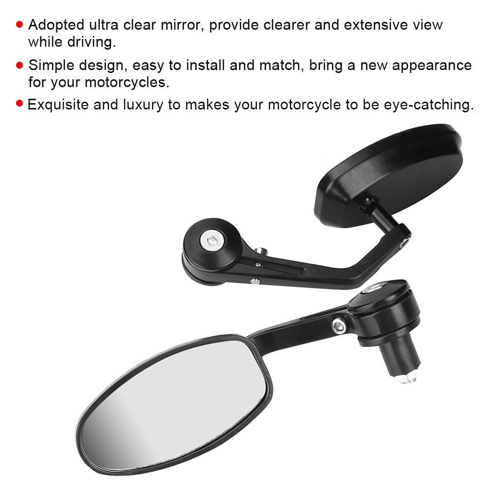 Kritne Motorcycle Side Mirrors,Motorcycle Rear View Mirror,Universal ...