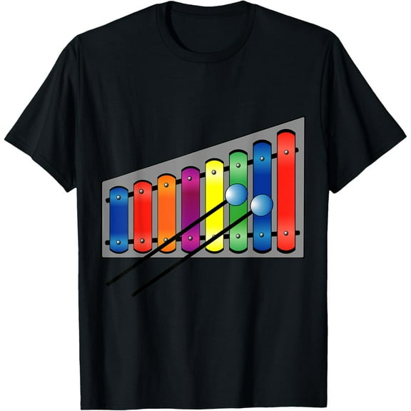 Xylophone Musical Instrument T-Shirt men and women can wear, black, white, gifts