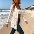 thumbnail image 6 of Womens Lightweight Cardigan Long Sleeve Open Front Jacquard Sheer Cardigan | Beach Cover Up, Thin Cardigan, Cute, Business Casual, Light, Jackets, Shrugs, Outerwear, Fall Fashion 2026 Beige,2XL, 6 of 7