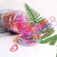 thumbnail image 1 of Mini bandas de goma para el cabello con una caja, elásticos suaves para el cabello en niños Elásticos Sin daños Bandas para el cabello de colores Moda para niñas Lazos para el cabello Tamaño pequeño Ormromra HMJM292-3, 1 of 3