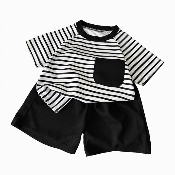 KPOPLK Unisex Pajamas Short Sleeve Toddler Boy Girls Summer Short Sets Sleepwear Clothes Kids Pajamas Size 6-12 Months