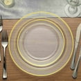 thumbnail image 6 of Efavormart 10 Pcs -Clear with Gold 7.5" Round Disposable Plastic Plate for Wedding Party Banquet - Tres Chic Collection, 6 of 11