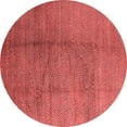 thumbnail image 1 of Ahgly Company Indoor Round Solid Red Modern Area Rugs, 7' Round, 1 of 4