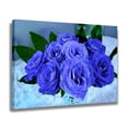 thumbnail image 2 of Flowers Roses Floral Bouquet Blue Canvas Poster Bedroom Decor Sports Landscape Office Room Decor Gift,Frame-style,16x24inch(40x60cm), 2 of 8