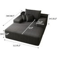 thumbnail image 2 of BISHE Oversized Upholstered Sofa Bed with 3 Pillows, 68" Corduroy Chaise Lounge Sleeper Couch, Fully Compressed Foam Loveseat for Apartment, Living Room, Bedroom, Dark Grey, 2 of 8