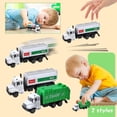 thumbnail image 2 of Garbage Truck Toys Set Three Piece Vehicle Playset for Boys Girls Kids Toddlers Age 12 18 Months 1 3 Years Educational Classification Car Model, 13 cmx5.5 cm, Green, 2 of 9