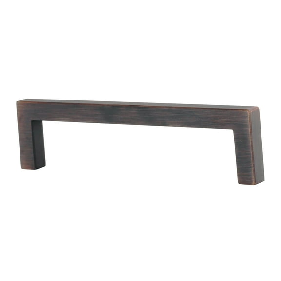 Rok Modern Style 5-1/32" (128mm) Inch Center to Center, Overall Length 5-7/16" Brushed Oil-Rubbed Bronze, Cabinet Pull/Handle