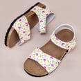 thumbnail image 2 of KPOPLK Kids Cork Footbed Sandals – Boys Girls Toddler Adjustable Double Buckle Slides with Back Strap, Lightweight Summer Casual Shoes Size 13,White, 2 of 8