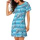 thumbnail image 2 of Easygdp Dolphin Camisón de manga corta para mujer, informal, estampado, 2 of 6
