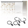 thumbnail image 3 of 20 Pack Openable Curtain Rings with Clips Metal Hangers Ring 1.26 Inch Interior Diameter Rust Proof for Heavy Duty, 3 of 5