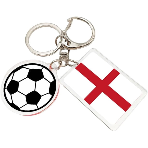 Yanonmyfd 2026 World Cup Soccer Keychain - 2026 World Cup Flag Keychain, Soccer Fan Gift & Souvenir (2PCS),England