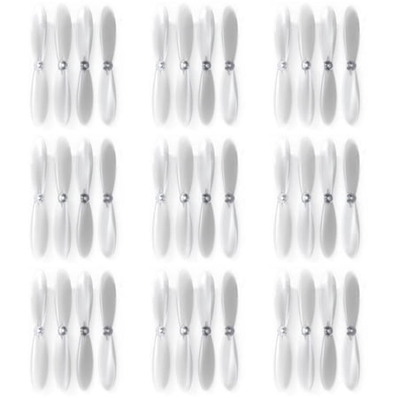 HobbyFlip Clear Propeller Blades Props Transparent Propellers Compatible with Blue Mini Drone 9 Pack