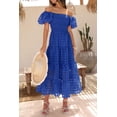 thumbnail image 4 of Vestido PRETTYGARDEN Maxi Azul con Mangas Abullonadas Talla XXL, 4 of 8