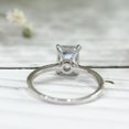 thumbnail image 5 of HeartsAndYou 4ct Emerald Cut Natural Aquamarine Moissanite Accents Ring 14k SOLID White Gold, 5 of 9