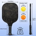 thumbnail image 4 of Pickleball Paddles Set Of 2, Fiberglass Surface, Spring Floral Print, 4 Balls & Bag, 4 of 5