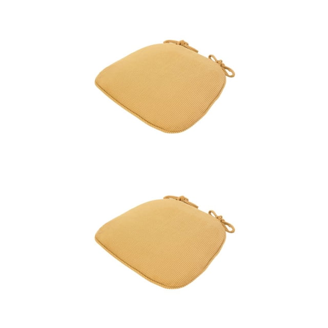 Toystoory Cojín Extra Largo para Silla - Textura Mejor Soporte Estabilidad Partículas de Gel de Sílice Esponja de Alta Densidad Amarillo Amarillo (43x41x35cm) 2Conjunto