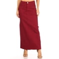 thumbnail image 4 of Fashion2Love Women's Juniors/Plus Size Long Pencil Stretch Twill Skirt, 4 of 6