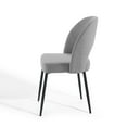 thumbnail image 6 of Side Dining Chair, Fabric, Black Grey Gray, Modern Contemporary Urban Design, Kitchen Room Cafe Bistro Restaurant Hospitality, 6 of 9