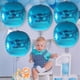 thumbnail image 4 of Hermoso globo de aluminio de 22 pulgadas para decoración de bodas, fiestas de cumpleaños y celebraciones (azul), 4 of 5