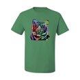 thumbnail image 2 of Cool Rainbow Neon Trippy Jungle Tiger Eyes Animal Lover Men's Graphic T-Shirt, Kelly, Medium, 2 of 3