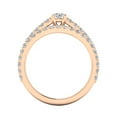 thumbnail image 4 of 1.00ctw Diamond Engagement Ring Bridal Set in 10k Rose Gold (G-H, I2-I3, 1.00ctw), 4 of 5