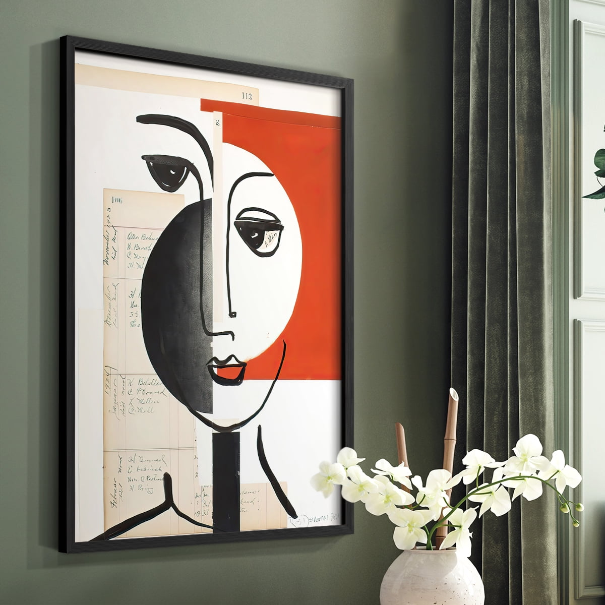 Faces of A Century IV in Paper Solid Wood 11 x 14 Framed Print