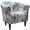 Gray-White, variant on Pemberley Row Fabric Brown/White Club Chair Rectangular Padded Seat 32"H x 30.5"W x 27.5"D