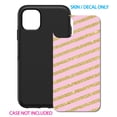 thumbnail image 2 of DistinctInk Custom SKIN / DECAL compatible with OtterBox Symmetry for iPhone 11 Pro (5.8" Screen) - Pink & Gold Print - Diagonal Stripes Pattern, 2 of 5