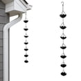 thumbnail image 1 of Black Rain Chain (For Gutters) — Decorative Rain Chain Outdoor Gutter Chain / Downspout Chain Modern Style Outdoor Rain Chain, 1 of 6