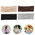 thumbnail image 2 of 4 diademas anudadas, anchas y elásticas, tipo turbante, para mujer., 2 of 7