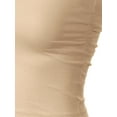 thumbnail image 5 of MixMatchy Women's Solid Casual Summer Side Shirring Scrunched Double Layered Tube Top, 5 of 6