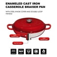 thumbnail image 7 of Bruntmor Enameled Nonstick Cast Iron Casserole Braiser Pan - 38-Quart Kitchen, 7 of 7