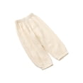 thumbnail image 3 of Nyeemya Toddler Boys Girls Casual Pants Cotton Linen Bloomers Baby Beach Long Trousers Summer Wear Beige 130, 3 of 5