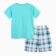 thumbnail image 3 of Kaprioy Baby Boy Clothes Boys Summer Outfits 18M 24M 3T 4T 5T 6T 7T Short Sleeve Cartoon Dinosuar Whale CrocodileT Shirt Elastic Waist Short With Pockets Toddler Boy Dinosuar Set, 3 of 7