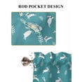 thumbnail image 6 of Teal Spring Easter Living Room Curtains 2 Panel, Cute Bunny Botanical Cafe Window Treatment, Farmhouse Bedroom Bathroom Kitchen Curtains Drapes 104"x54", 6 of 6