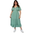 thumbnail image 1 of Vestido midi casual (talla extra), modelo 4285 (Menta) agua 40 Roman Fashion Vestido extra 4285, 1 of 6
