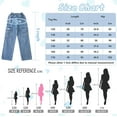 thumbnail image 5 of Girls Baggy Jeans High Waisted Cool Ripped Button Jeans Trendy Girls Clothes Age 5-14 Years, 5 of 5