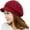 Wine, variant on Women Winter Warm Knit Hat Wool Snow Ski Caps with Visor