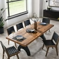 thumbnail image 5 of Modway Genuine 96" Crank Adjustable Height Dining and Conference Table in Black Natural, 5 of 15