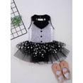 thumbnail image 3 of DPOIS Kid Girls Sequin Keyhole Sleeveless Lyrical Ballet Dance Tutu Dress Dancewear Black 6, 3 of 7