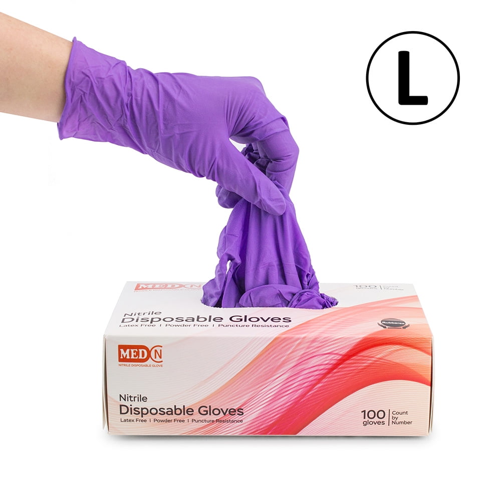 Disposable Nitrile Gloves 4 Mil Latex Free Safety Working Gloves (100