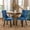 Blue, variant on High Velvet Chair Pair, 2, Gold, Sw2001gl - Mid-century Modern Style For A Fashionable Dining Room Golden With Velvet, Wood Legs Reliable Support