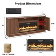 thumbnail image 7 of ANPOO 80" Farmhouse Fireplace TV Stand for TVs up to 90", Electric Fireplace Media Console, 12‑Color Flame, Fluted Entertainment Center with Power Outlet, 7 of 7
