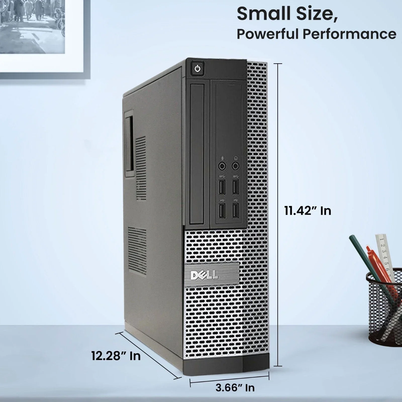 Restored Dell OptiPlex SFF Desktop Computer PC Intel i5 Quad-Core Processor, 8GB Ram, 500GB HDD, 22 inch LED Screen, WiFi, Keyboard & Mouse, Windows 11 Pro (Refurbished)