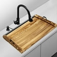 thumbnail image 3 of Dwellnix Stove Top Cover for Kitchen Counter, Pine Wood Material with 30x22 Inches Large Size, Durable Burner and Sink Protector, Extra Workspace, 3 of 4