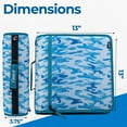 thumbnail image 2 of Case-it The Mighty Zip Tab Zipper Binder - 3 inch O-Rings - 5 Color Tab Expanding File Folder - Multiple Pockets - 600 Sheet Capacity - Comes with Shoulder Strap - Camo Blue Modern D-146-P, 2 of 7