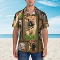 thumbnail image 5 of Sharpei Men'S 3d Print Casual Button Down Shirts, Novelty Hawaiian Short Sleeves 2xl, 5 of 7