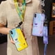 thumbnail image 2 of Funda con soporte de teléfono para Samsung galaxy S21 Ultra S20 FE S8 S9 S10 S20 plus NOTE 9 10 20, funda de TPU colgante con correa para la muñeca, 10x qym unisex, 2 of 2