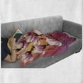 thumbnail image 6 of Magnolia Soft Flannel Fleece Blanket, 3D Inspired Realistic Design of Vintage Bouquet Pink Blossom Spring Revival Theme, Cozy Plush for Indoor and Outdoor Use, 50" x 70", Multicolor, by Ambesonne, 6 of 6